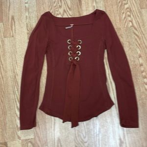 Free People- long sleeve jersey - size small